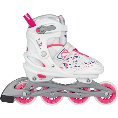Afbeelding van Nijdam Inline Skates Verstelbaar White Wedge Wit/Fuchsia 37 40