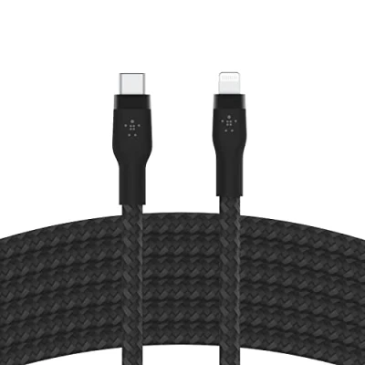 Afbeelding van Belkin BOOST CHARGE™ Braided USB C naar Apple iPhone Lightning 3m Zwart