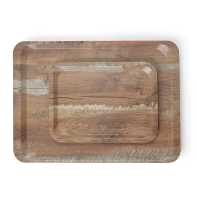 Afbeelding van Hendi Dienblad Rechthoek Melamine Hout Bedrukking Eiken 240x350mm
