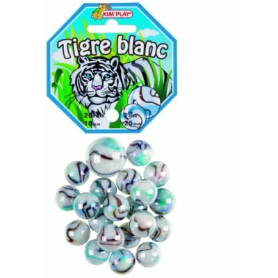 Afbeelding van kimplay Kim&#039;Play 500827 outdoorspel 6 tot 12 jaar 20 ballen + 1 muts witte tijger