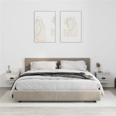 Afbeelding van Nachtkastjes 2 st wandgemonteerd 41,5x36x28 cm grijs sonoma