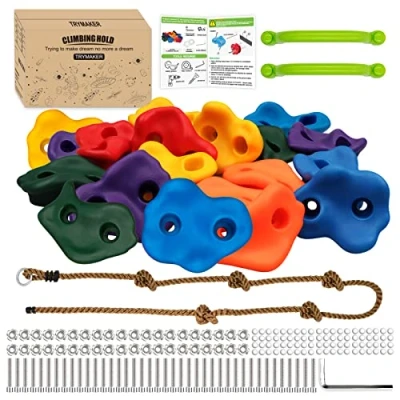 Afbeelding van Klimgrepen, kinderklimstenen voor klimwand, 20 stuks klimwandhouders set kinderen volwassenen buiten