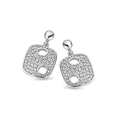 Afbeelding van Orphelia Oorhanger Luxe Pave Zirconium Sterling Zilver 925