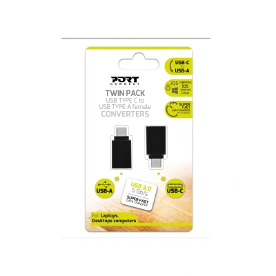 Afbeelding van Port Designs Converter USB type C naar A aansluiting (USB 2.0), kabel