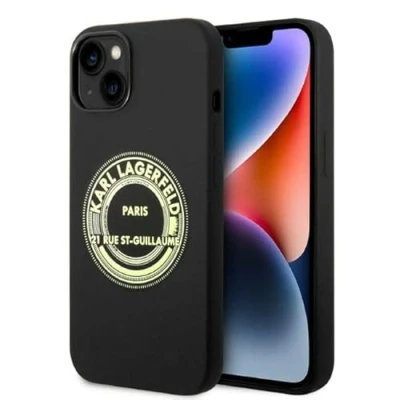 Afbeelding van Karl Lagerfeld KLHCP14MSRSGRCK iPhone 14 Plus 6.7 hardcase zwart/zwart Siliconen RSG