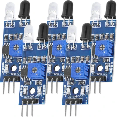 Afbeelding van AZDelivery 5 x IR Infraroodmodule voor Obstakeldetectieafstandssensor compatibel met Arduino en Raspberry Pi