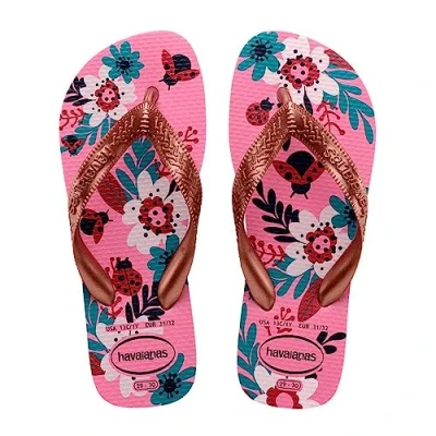 Afbeelding van Havaianas FLIP FLOP KIDS Flores Teenslippers voor kinderen, Maat: 27 28, Pink lemonade Kunststof