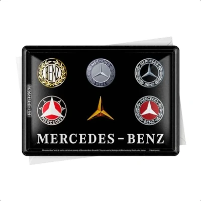 Afbeelding van Metal Card Mercedes Benz 10x14cm