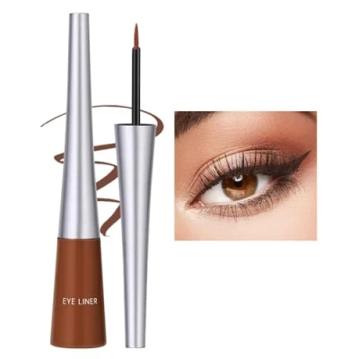 Afbeelding van Sneldrogende vloeibare eyeliner, duurzaam, waterdicht, snoepkleur, sterk gepigmenteerde eyeliner (bruin)