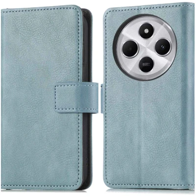 Afbeelding van imoshion Hoesje Geschikt voor Xiaomi Redmi 14C Met Pasjeshouder Luxe Bookcase Lichtblauw