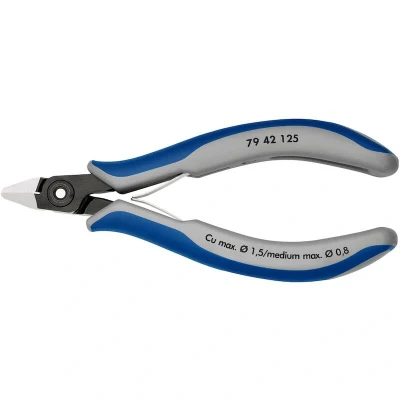 Image de KNIPEX 79 42 125 électronique de précision cutters diagonaux avec poignées multi composants bruni mm