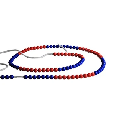 Afbeelding van 10x Kralensnoer RE Plastic® tot 100 rood/wit