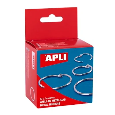 Afbeelding van APLI Doos met 10 metalen ringen Ø 46 mm