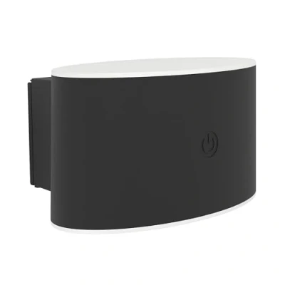 Afbeelding van EGLO Valgiano Wandlamp Oplaadbaar (tot 30 uur licht) LED 12 cm Zwart Instelbaar wit licht Draadloos Dimbaar