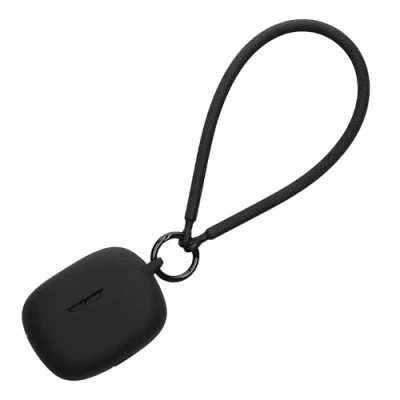 Afbeelding van kwmobile oordopjes case geschikt voor JBL Wave Beam hoesje Oortjes cover met handstrap in ear koptelefoon hoes Silicone zwart