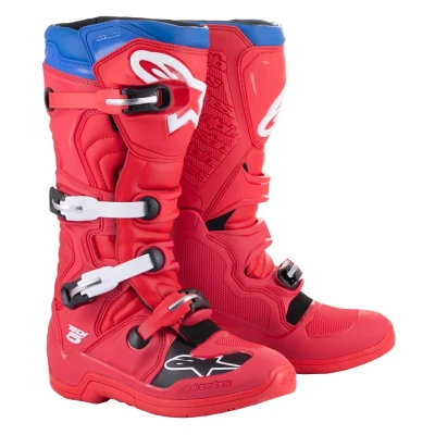 Afbeelding van Alpinestars Tech 5 Crosslaarzen Rood / Donker Blauw maat 9 = 43