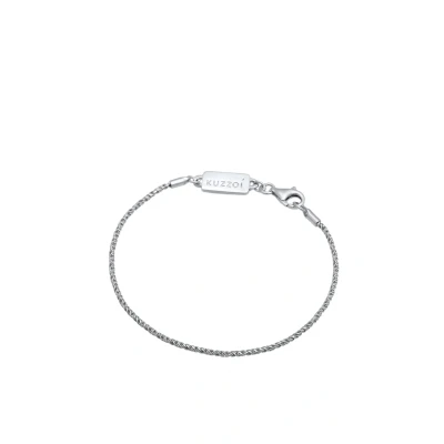 Afbeelding van Kuzzoi Basic Armband, Heren, Maat: 19, Silber