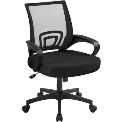 Afbeelding van Yaheetech Ergonomische draaistoel met net en kantelfunctie