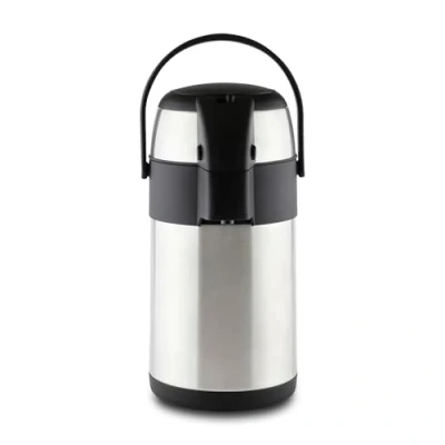 Afbeelding van Pioneer Airpot Dubbelwandige warmwaterdispenser van roestvrij staal met BPA vrij handvat zilver, 2,2 l, 8 uur warm