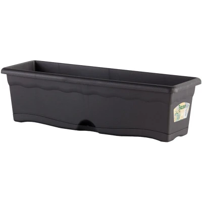Afbeelding van Plantenbak met schaal Plastiken Antraciet Polypropyleen 80 x 20 cm