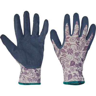 Afbeelding van Cerva PTAIL handschoen gediptnavy/licht violet 01080085 12 stuks Paars 9