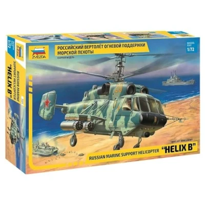 Afbeelding van 1:72 Zvezda 7221 Russian marine support helicopter &quot;Helix B&quot; Plastic Modelbouwpakket