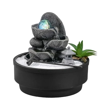 Afbeelding van Nature Bogata 21 cm hoog Relax fontein interieur voor binnen relaxeer zen waterornament cadeau geschenk kerst nieuwjaar origineel lente zomer lentecollectie zomercollectie afkoeling koel