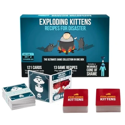 Image de Exploding Kittens Recipes for Disaster Edition 2 5 Players Ages 7+ 15 Minutes to Play Deluxe High Stakes Card Game Ideal Party, Family Night, Kids and Adults