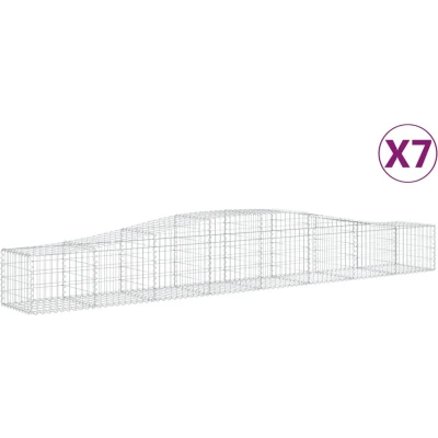 Afbeelding van VidaXL Schanskorven 7 st gewelfd 400x50x40/60 cm ijzer