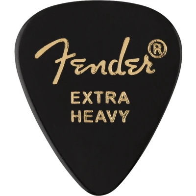 Afbeelding van Fender 351 Plectrum Celluloid Extra heavy Zwart 12 pack