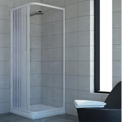 Afbeelding van Acquario Douchewand van kunststof, PVC, mod, 70 x 80 cm, met opening l