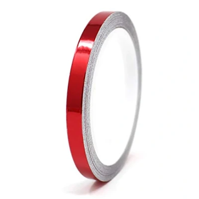 Afbeelding van Decoratieve plakstrips voor auto, motorfiets, boot, modelbouw, vele kleuren, lengte 8,5 m, plakband (chroom, rood, 3 mm)