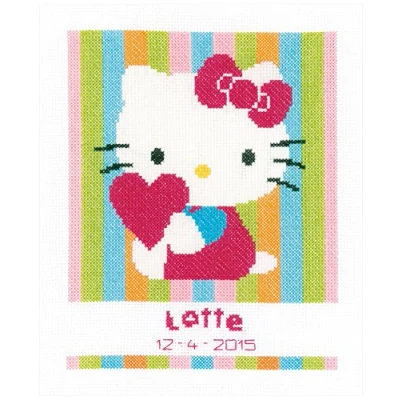 Afbeelding van Hello Kitty geboortetegel Gestreept 0153807