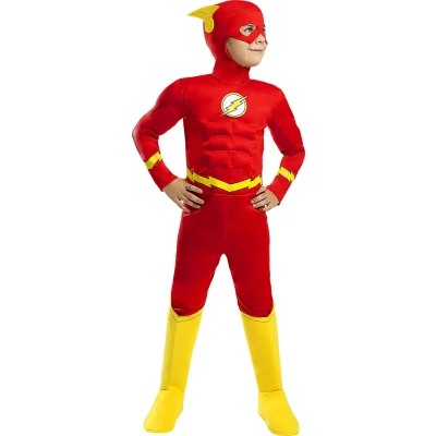 Afbeelding van FUNIDELIA Deluxe Flash kostuum voor jongens Maat: 97 104 cm Rood