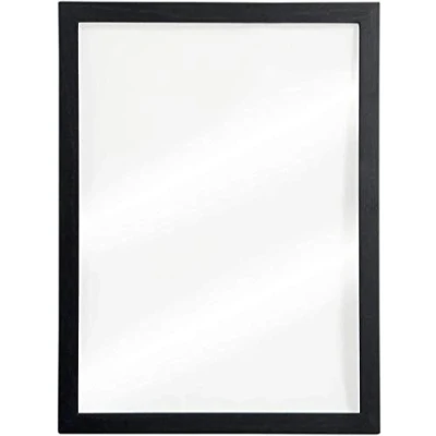 Afbeelding van securit krijtbord woody van glas houten rahmen zwart