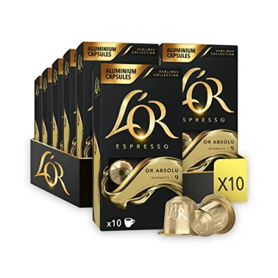 Afbeelding van L&#039;Or Espresso Café 100 Satinato intensiteit 9 compatibel met Nespresso®* (10 x 10 stuks)