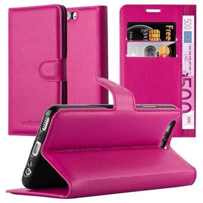 Afbeelding van Cadorabo Hoesje geschikt voor Huawei P10 in KERSEN ROZE Beschermhoes met magnetische sluiting, standfunctie en kaartvakje Book Case Cover Etui
