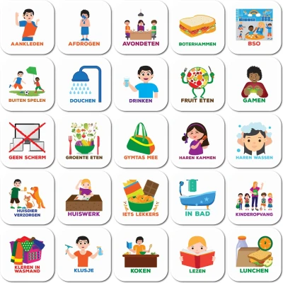 Afbeelding van Smarfer Magnetische pictogrammen voor weekplanner planbord kind (2) 50 stuks kinderen dag planning gezin autisme planner routine magneten dagritme kaarten Familieplanners, beloningssysteem, maandplanner, gezinsplanner
