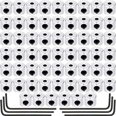 Afbeelding van Leinuosen 60 stuks Pin Keepers Locking Clasp Backs Vervanging met Wrench (Zilverkleurig, 6 x 5 mm)