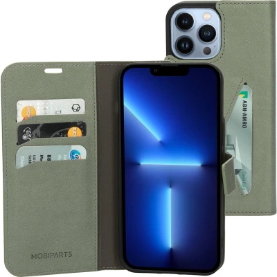 Afbeelding van Mobiparts Classic Wallet Case Apple iPhone 13 Pro Max Stone Green