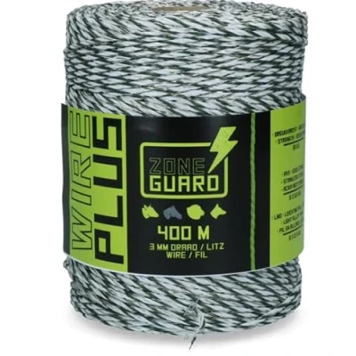 Afbeelding van ZoneGuard 3 mm Plus afrasteringsdraad Wit 400 m