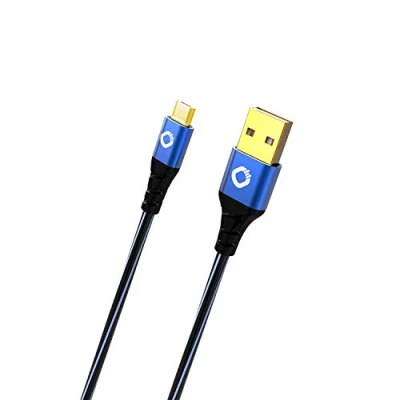Afbeelding van Oehlbach USB Plus Micro 2.0 [1x A stekker 1x B stekker] 3.00 m Blauw Vergulde steekcontacten