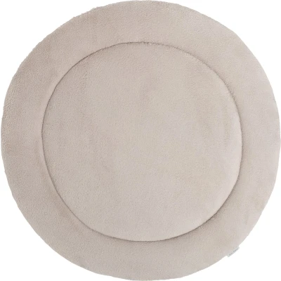 Afbeelding van Baby&#039;s Only Gebreid boxkleed rond Cozy Parklegger Speelkleed Boxmatras gemaakt van teddystof Urban Taupe Ø90 cm Extra dik Tweezijdig te gebruiken
