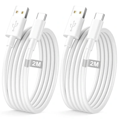 Afbeelding van carplay USB C kabel [2 m, 2 stuks] A naar USBC type snel opladen voor Apple en Android autolader iPhone 16E 16 15 Pro Plus, iPad