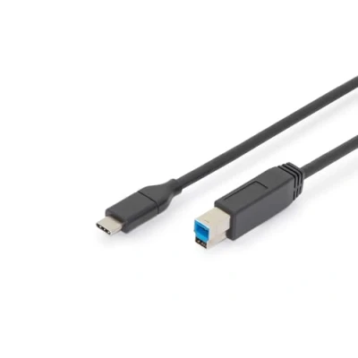 Afbeelding van Ansmann USB kabel 3.2 Gen1 (USB 3.0 / 3.1 Gen1) C stekker, B stekker 1.00 m Zwart Afgeschermd (dubbel) AK 300149 010 S