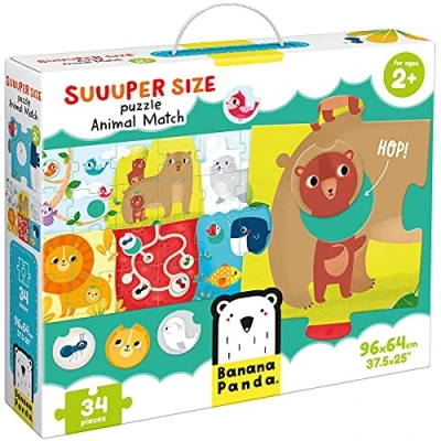 Afbeelding van Banana Panda Superformaat puzzel match de dieren 2+
