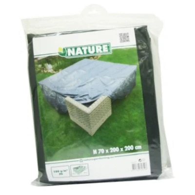 Afbeelding van Nature Beschermhoes Voor Loungeset Tuinmeubelen 70x200x200 cm Grijs