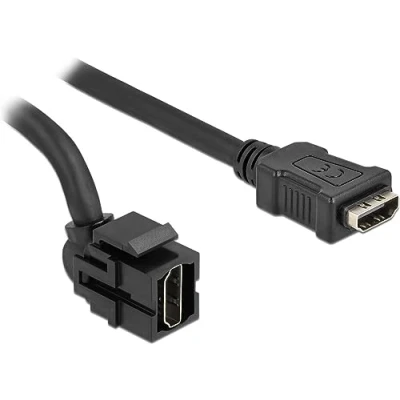 Afbeelding van Keystone Module HDMI Vrouw 250 naar vrouwelijk met kabelzwart