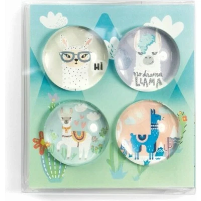 Afbeelding van Trendform Magnet Eye Llama set van 4 verschillende
