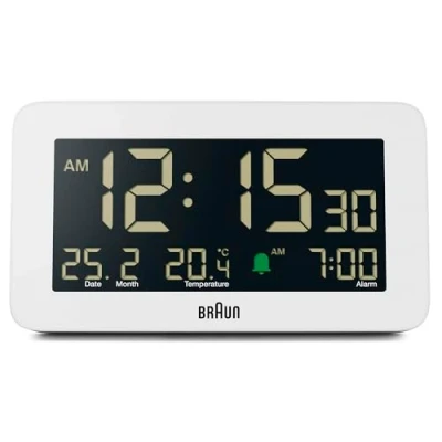 Afbeelding van Braun BC10W DCF Wekker Digitaal Radiogestuurde tijdsaanduiding Wit